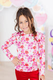 Secret Garden L/S Ruffle Tee - Aaria Tees Aaria Tees