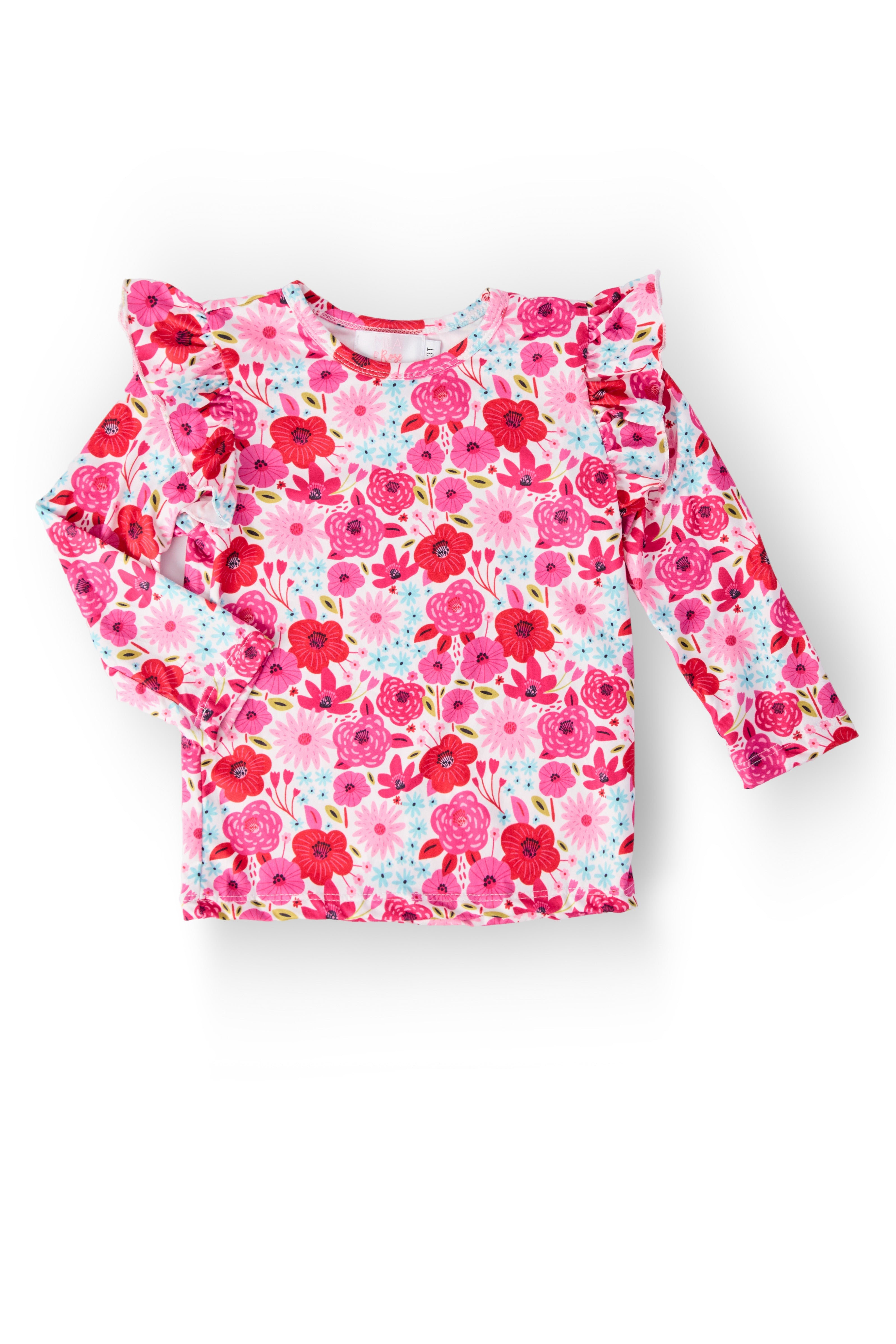 Secret Garden L/S Ruffle Tee - Aaria Tees Aaria Tees