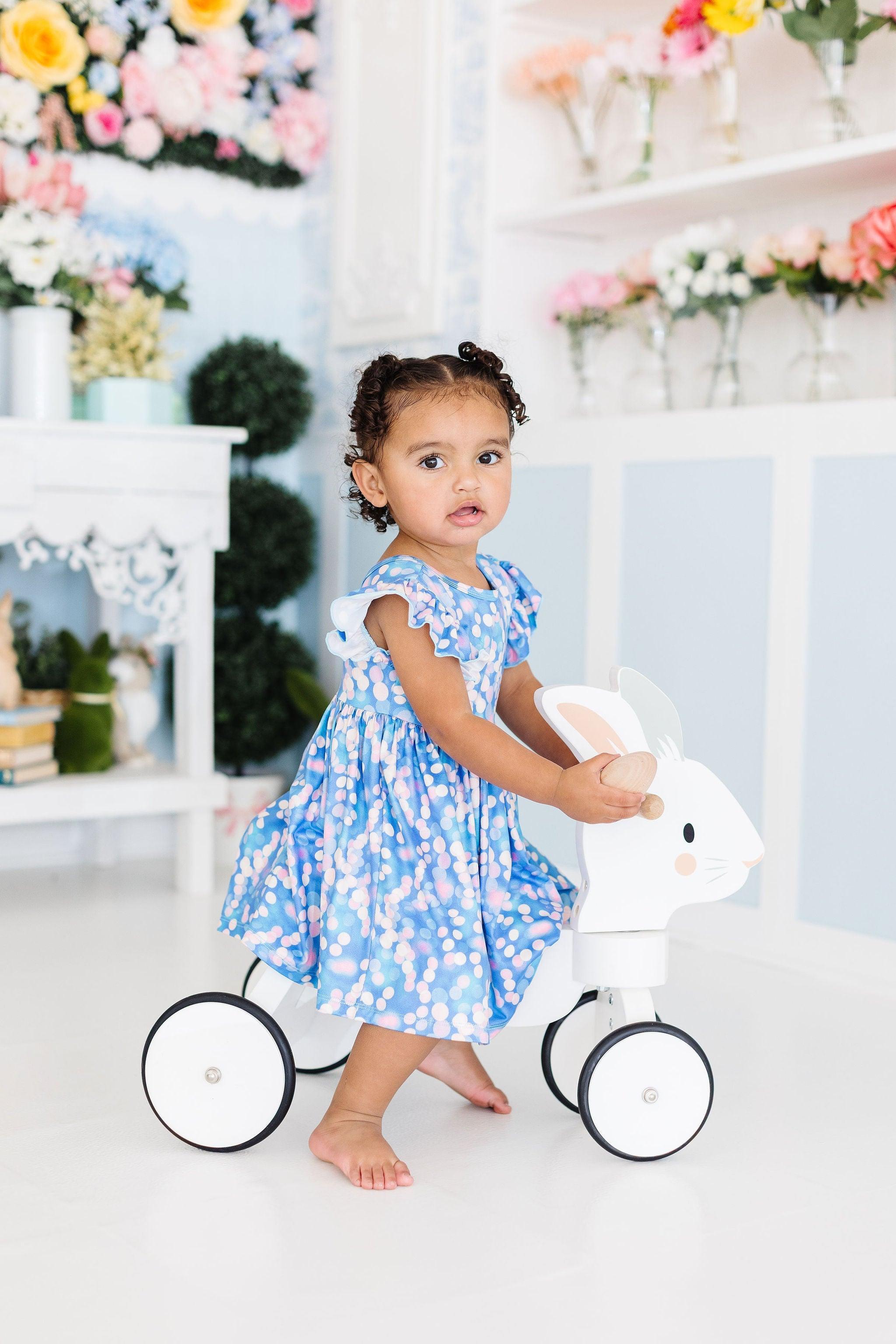 Shimmer & Shine Flutter Sleeve Twirl Dress - Aaria Tees Aaria Tees