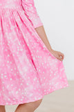 Shine Bright 3/4 Sleeve Pocket Twirl Dress - Aaria Tees Aaria Tees