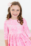 Shine Bright 3/4 Sleeve Pocket Twirl Dress - Aaria Tees Aaria Tees