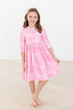 Shine Bright 3/4 Sleeve Pocket Twirl Dress - Aaria Tees Aaria Tees