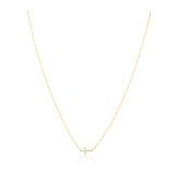 Janet Side Cross Necklace Aaria Tees