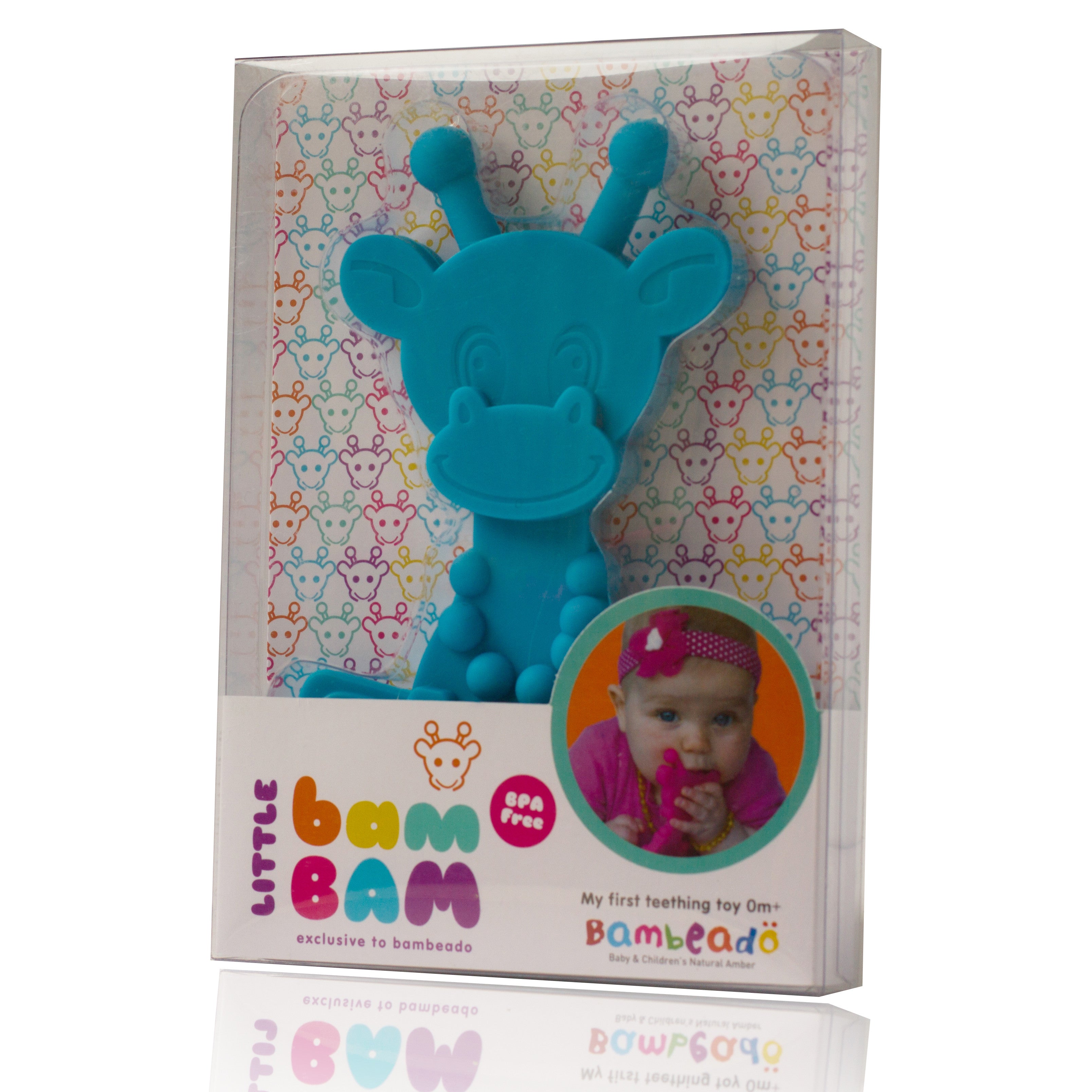 Little bamBAM Baby Teething Toy – Cyan - Aaria Tees Aaria Tees