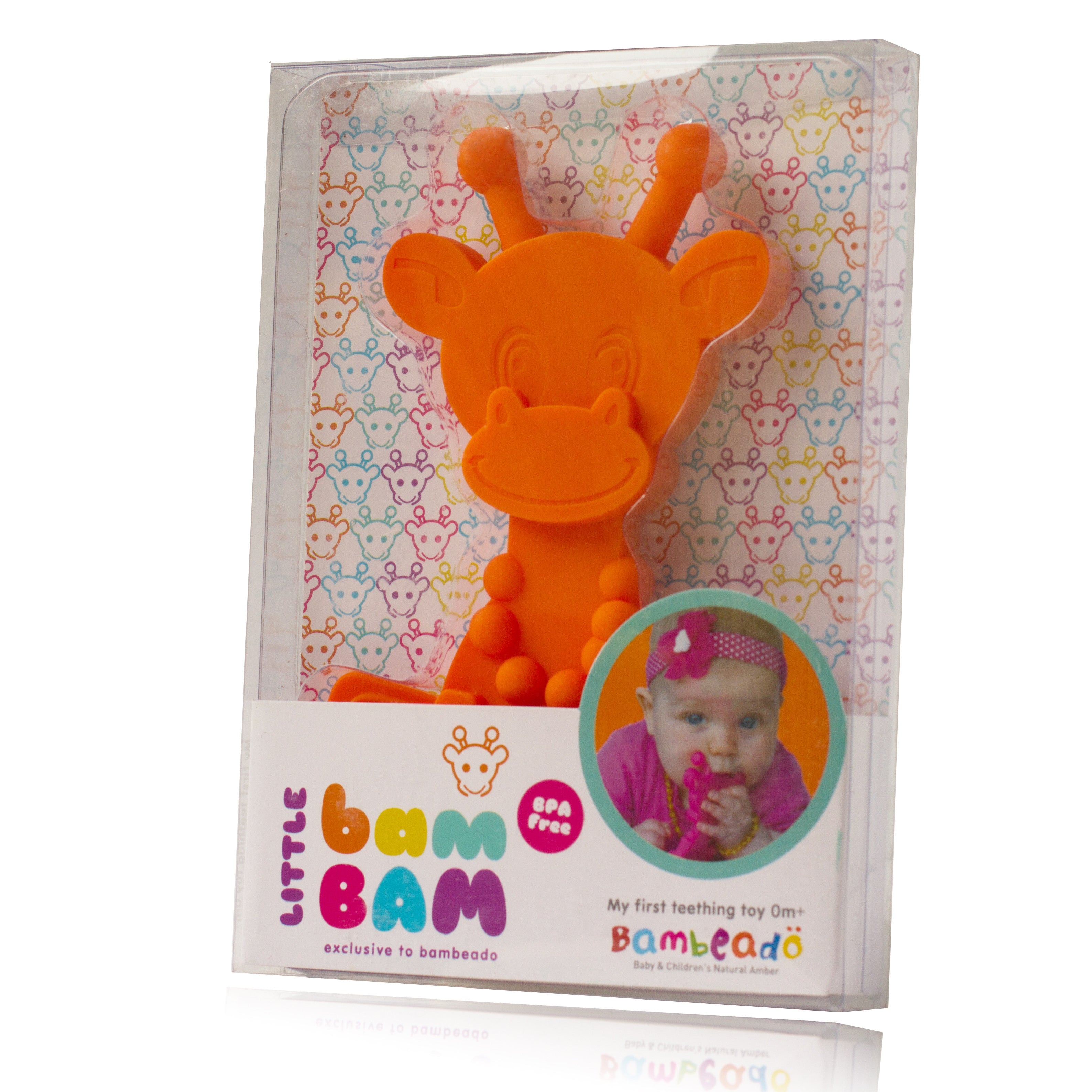 Little bamBAM Baby Teething Toy – Orange - Aaria Tees Aaria Tees