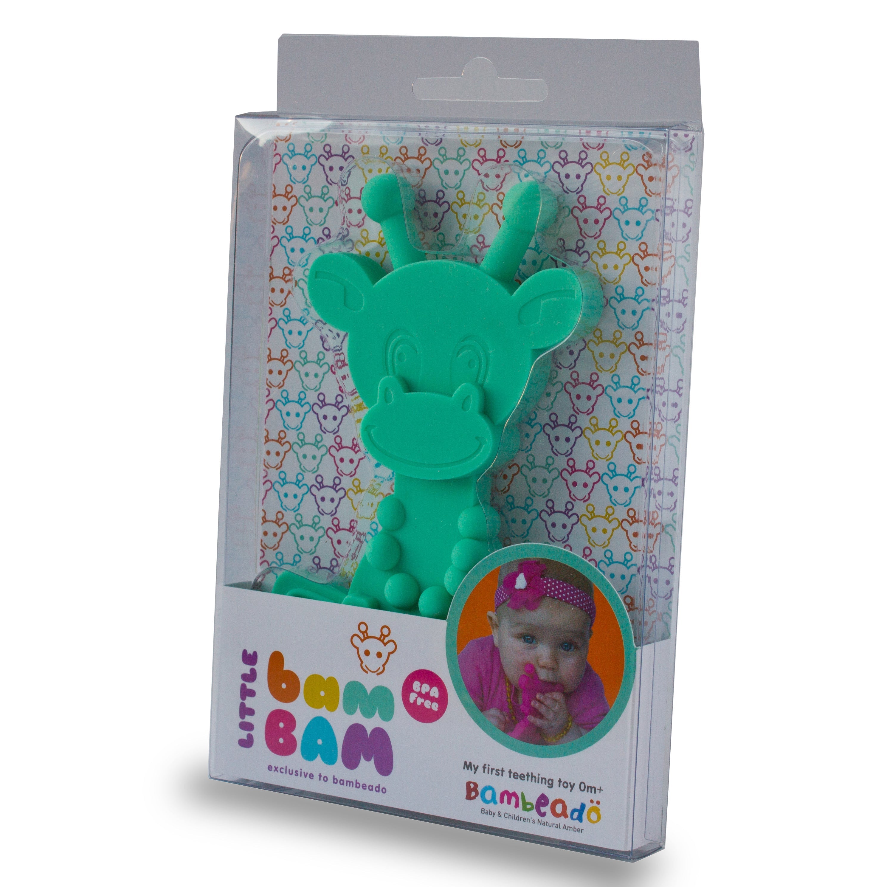 Little bamBAM Baby Teething Toy - Turquoise - Aaria Tees Aaria Tees