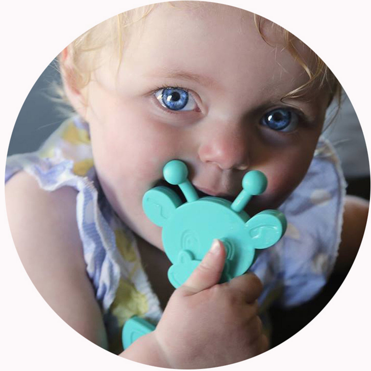 Little bamBAM Baby Teething Toy - Turquoise - Aaria Tees Aaria Tees