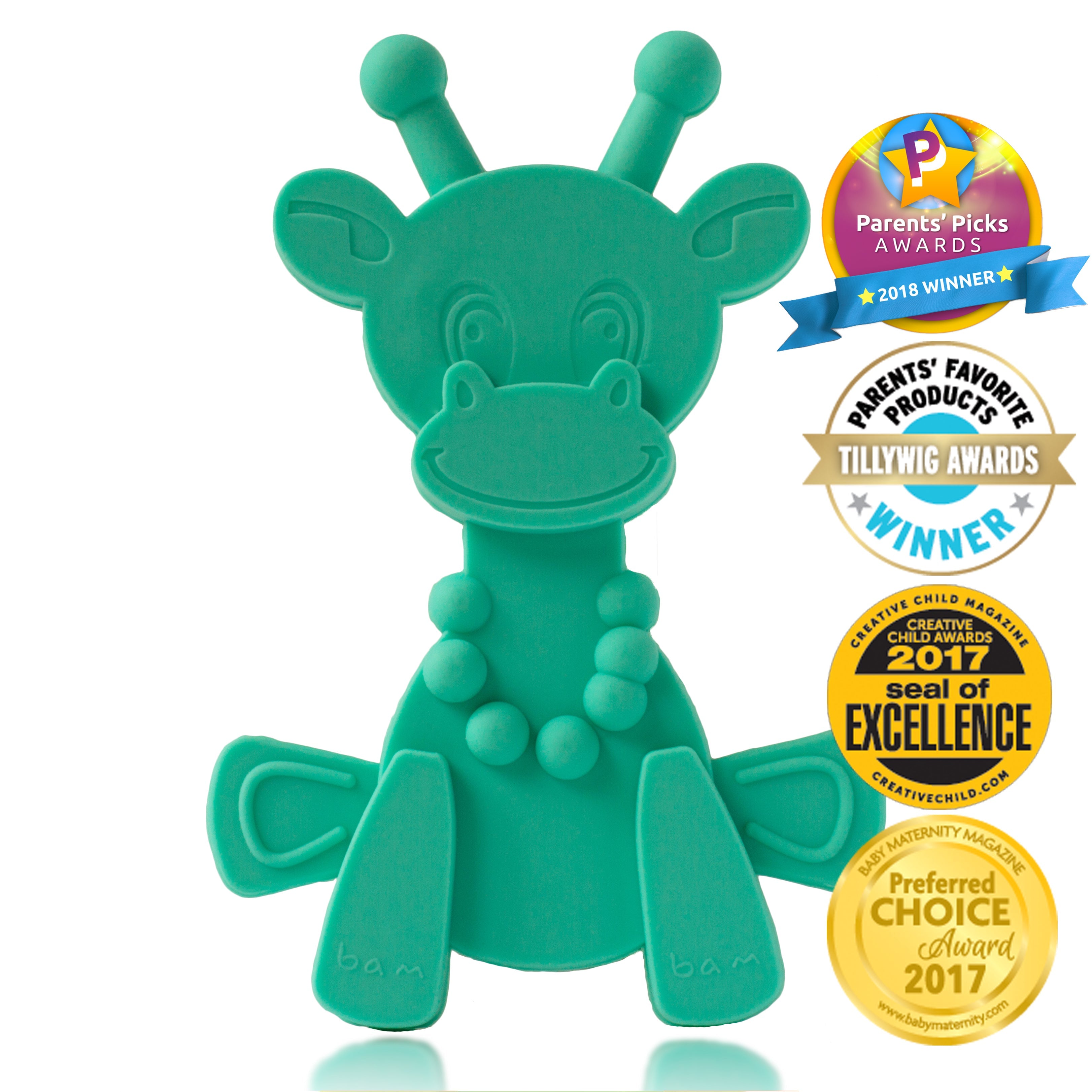 Little bamBAM Baby Teething Toy - Turquoise - Aaria Tees Aaria Tees