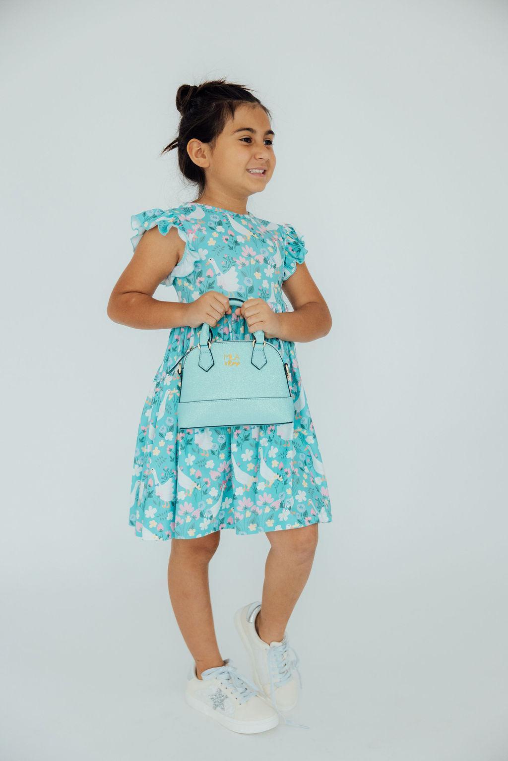 Silly Goose Flutter Sleeve Twirl Dress - Aaria Tees Aaria Tees