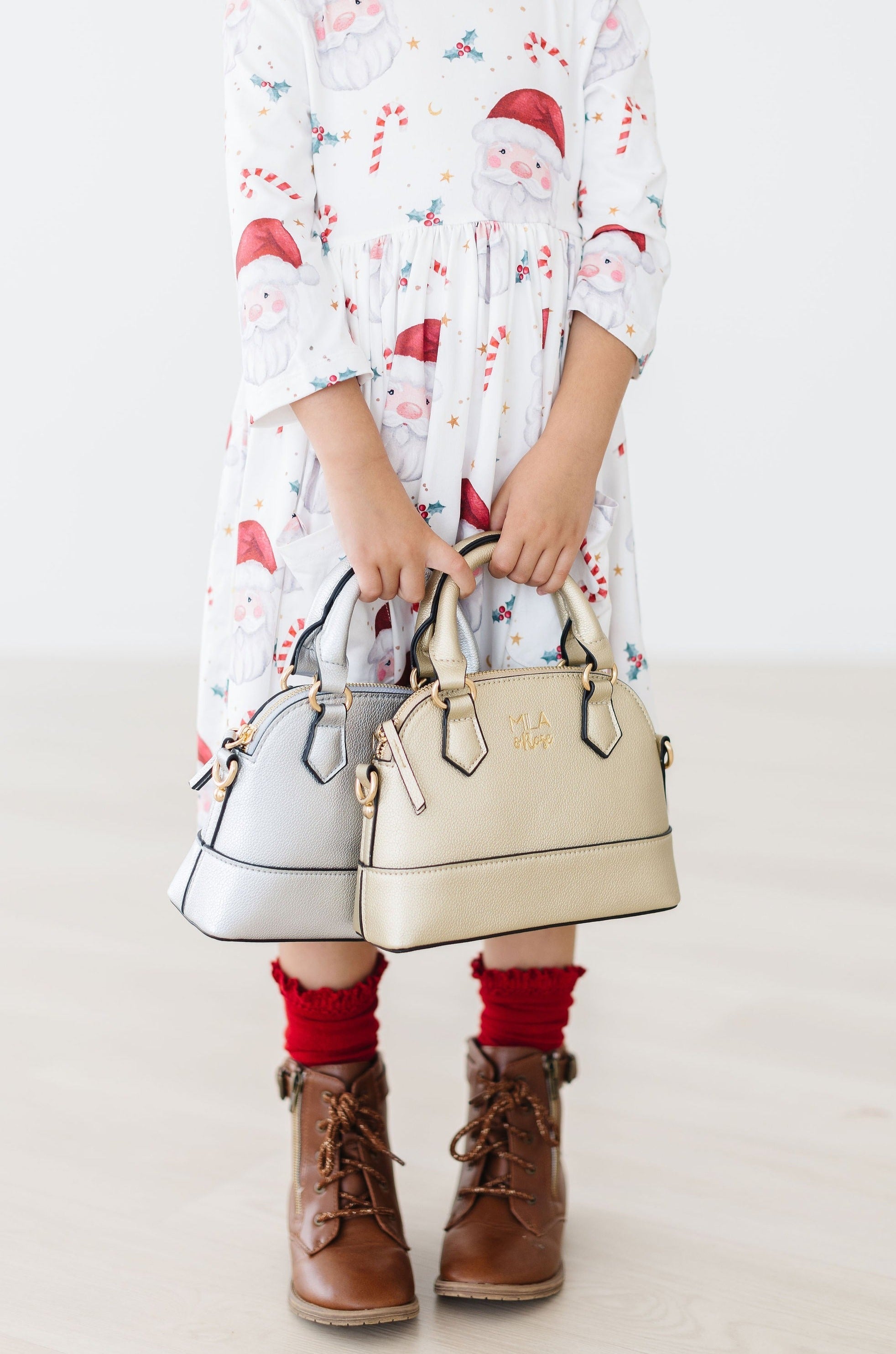 SALE Silver Metallic Girl's Crossbody Purse - Aaria Tees Aaria Tees
