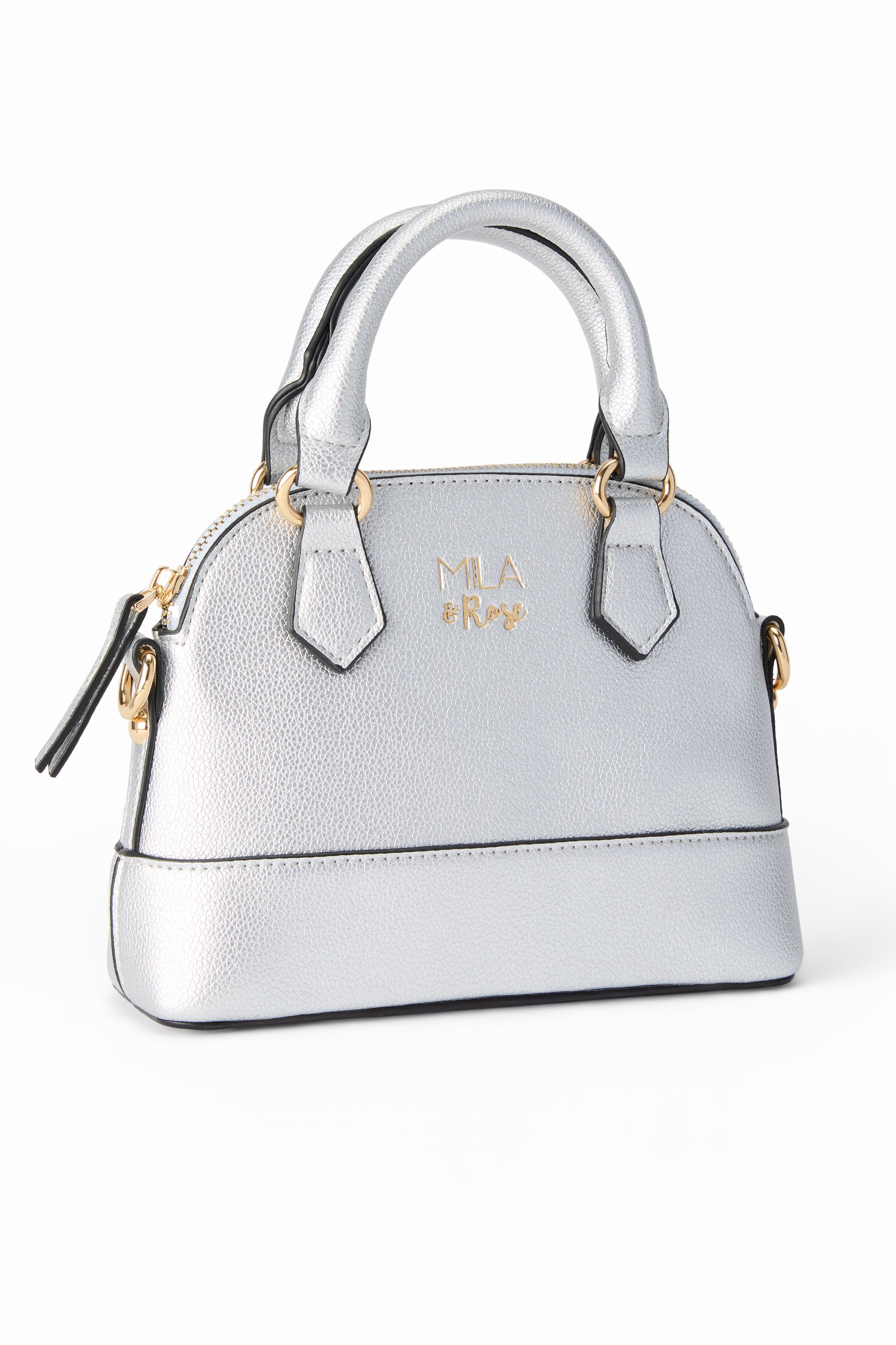 SALE Silver Metallic Girl's Crossbody Purse - Aaria Tees Aaria Tees
