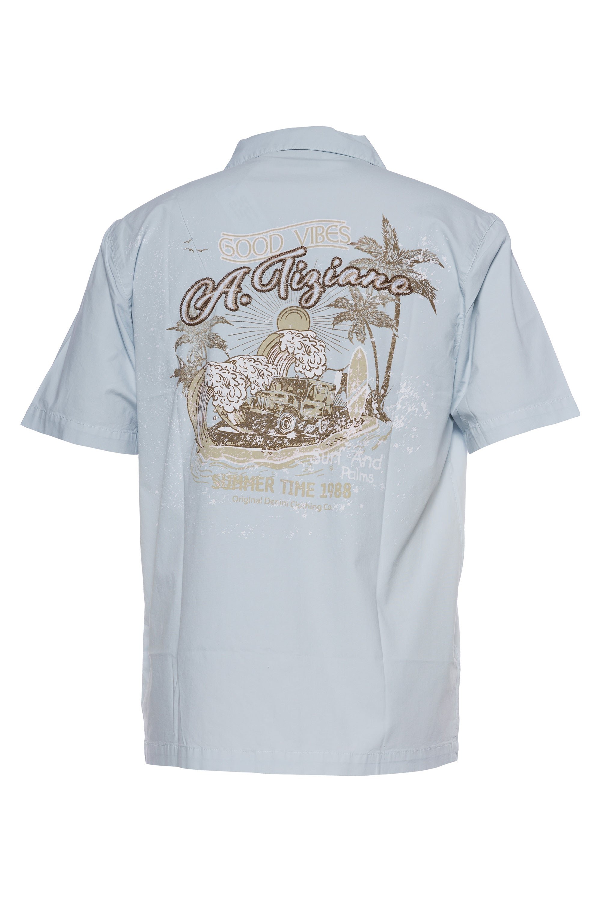 Simon | Stretch Twill Camp Shirt - Aaria Tees Aaria Tees
