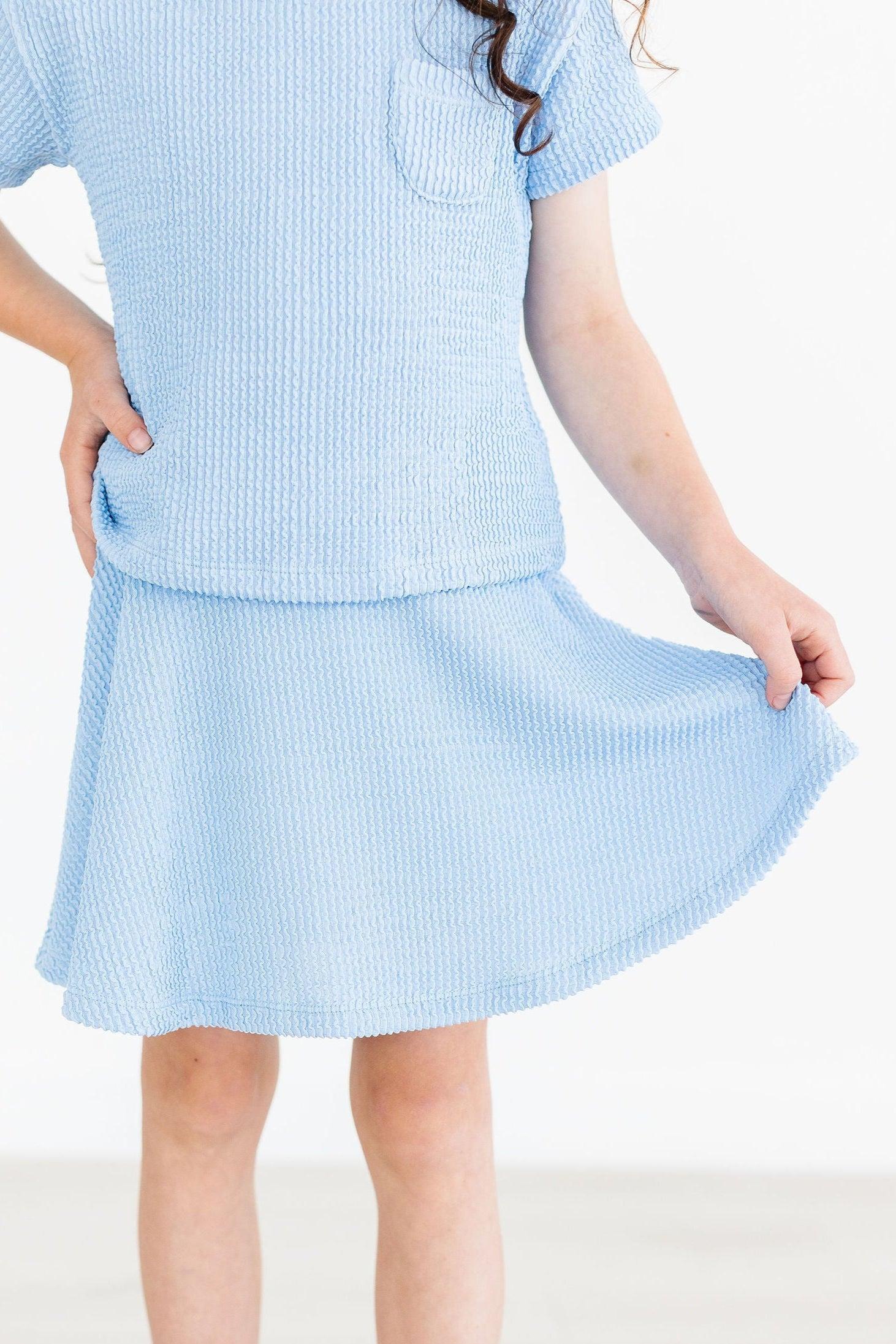 Sky Blue Scrunchy Twirl Skort - Aaria Tees Aaria Tees