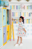 Smarty Pants 3/4 Sleeve Pocket Twirl Dress - Aaria Tees Aaria Tees