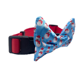Snowman Christmas Blue Dog Bow Tie Aaria Tees