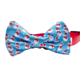 Snowman Christmas Blue Dog Bow Tie Aaria Tees