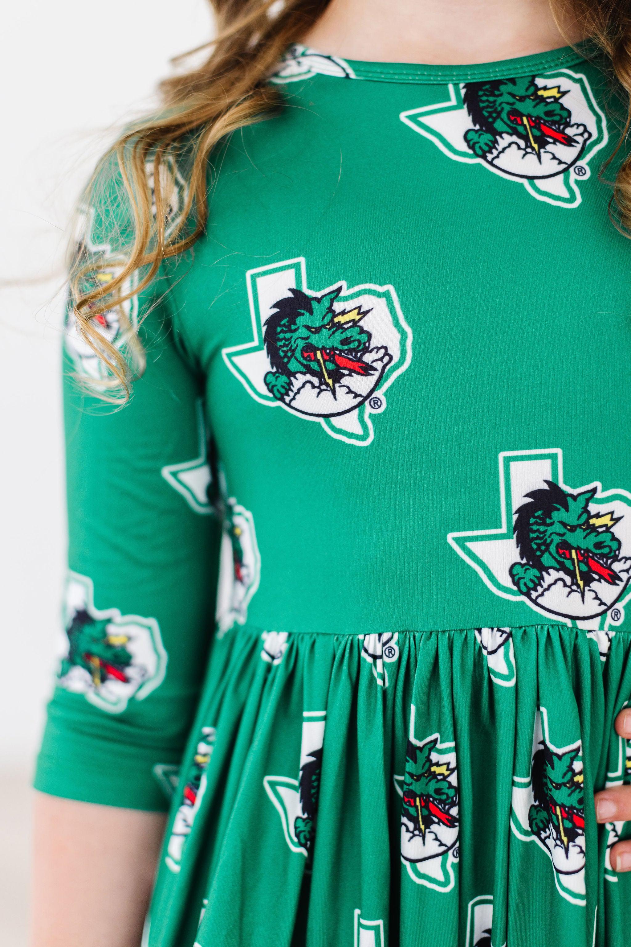 Southlake Carroll Dragons 3/4 Sleeve Pocket Twirl Dress - Aaria Tees Aaria Tees