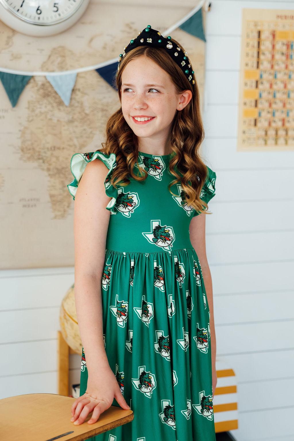 Southlake Carroll Dragons Flutter Twirl Dress - Aaria Tees Aaria Tees
