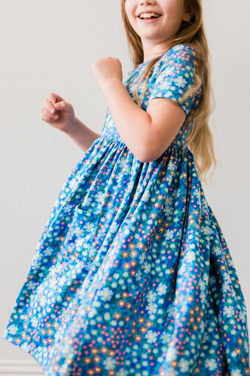 Spring Fling S/S Pocket Twirl Dress - Aaria Tees Aaria Tees