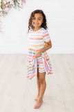 Spring Stripes Twirl Shorts - Aaria Tees Aaria Tees