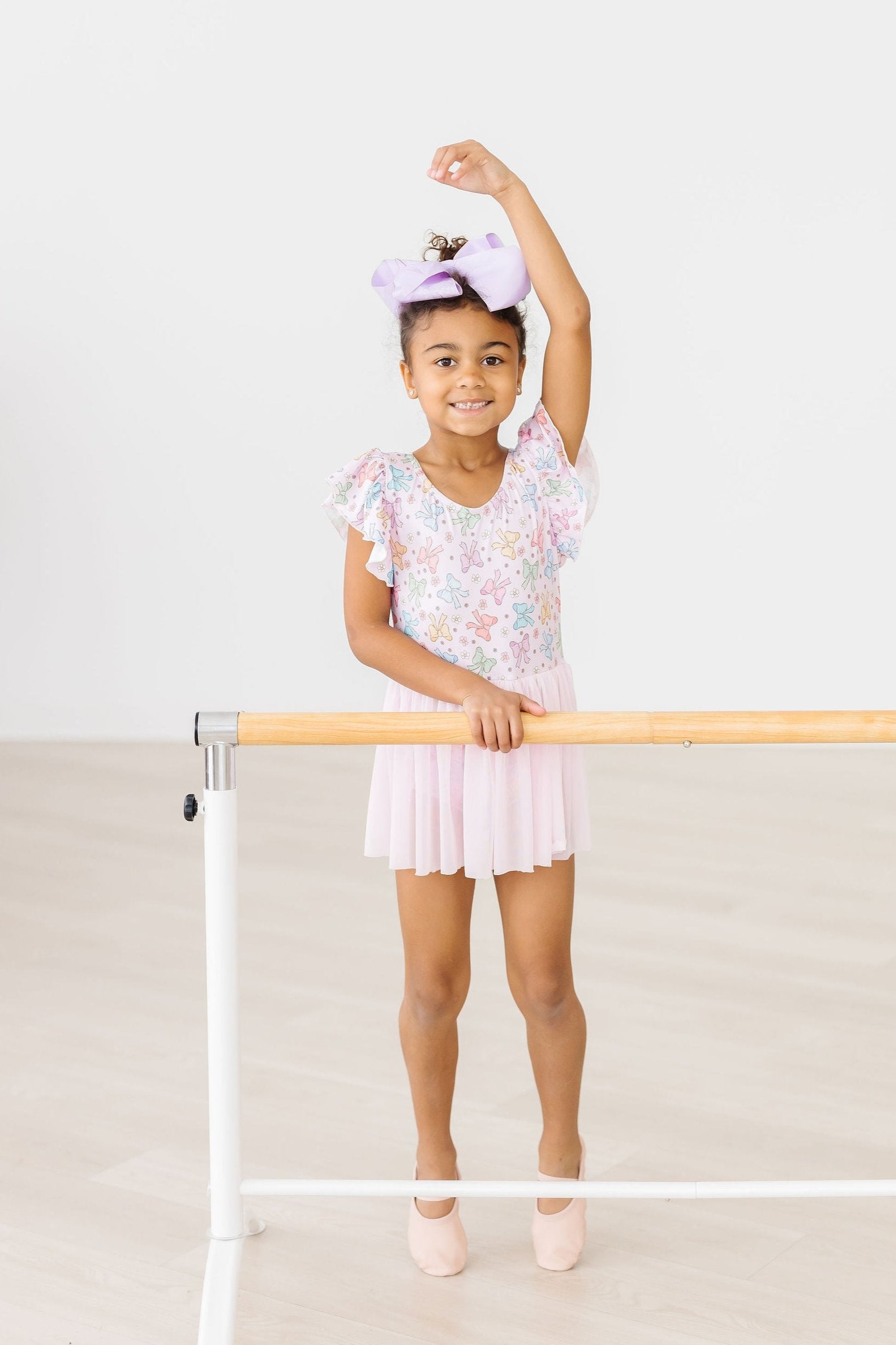 Springtime Bows S/S Twirl Leotard - Aaria Tees Aaria Tees