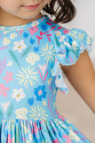 Springtime Splendor Flutter Sleeve Twirl Dress - Aaria Tees Aaria Tees