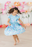 Springtime Splendor Flutter Sleeve Twirl Dress - Aaria Tees Aaria Tees