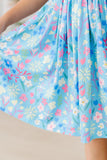 Springtime Splendor Flutter Sleeve Twirl Dress - Aaria Tees Aaria Tees