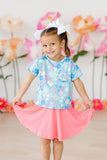 Springtime Splendor Ruffle Pocket Tee - Aaria Tees Aaria Tees