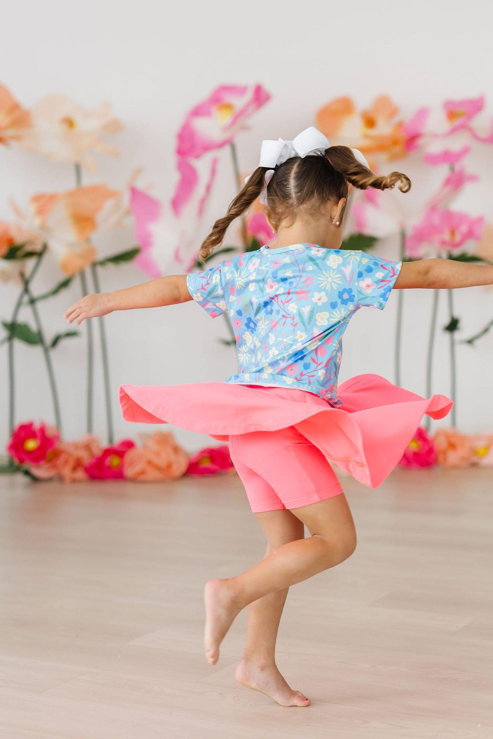 Springtime Splendor Ruffle Pocket Tee - Aaria Tees Aaria Tees