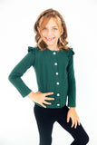 Spruce Ruffle Cardigan - Aaria Tees Aaria Tees