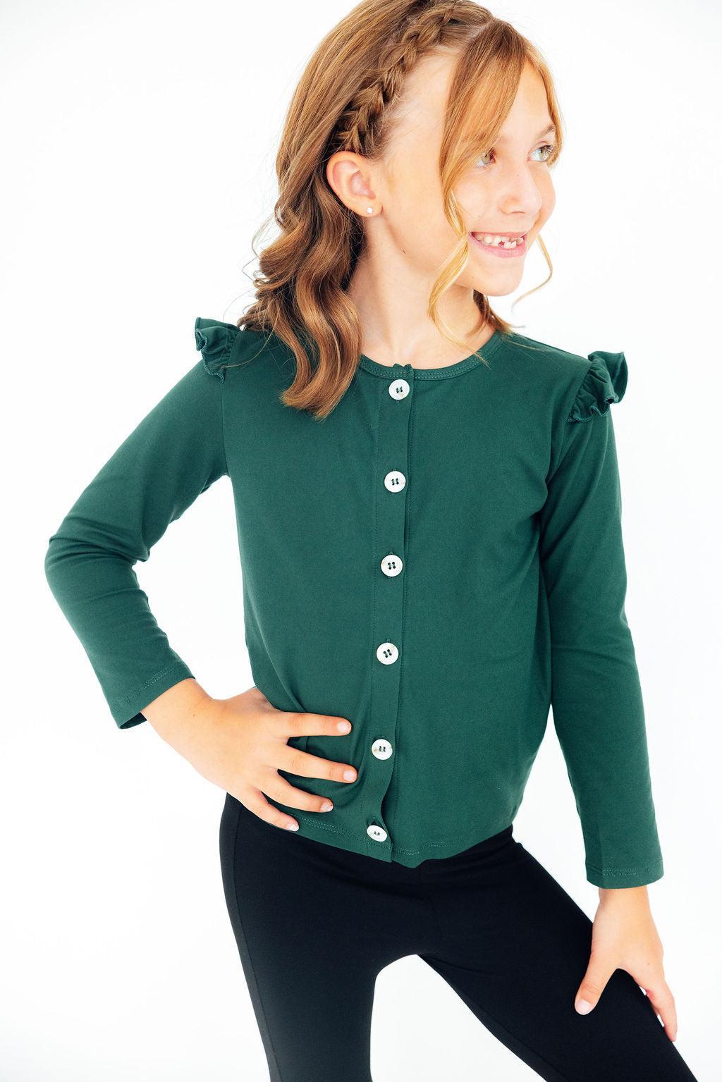 Spruce Ruffle Cardigan - Aaria Tees Aaria Tees