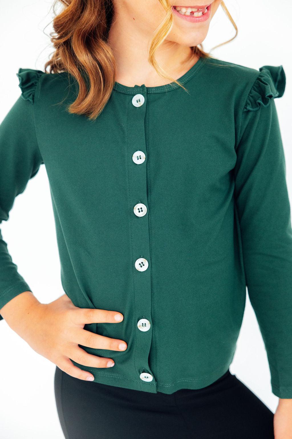 Spruce Ruffle Cardigan - Aaria Tees