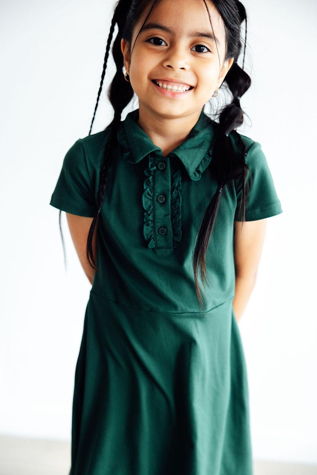 Spruce S/S Polo Dress - Aaria Tees