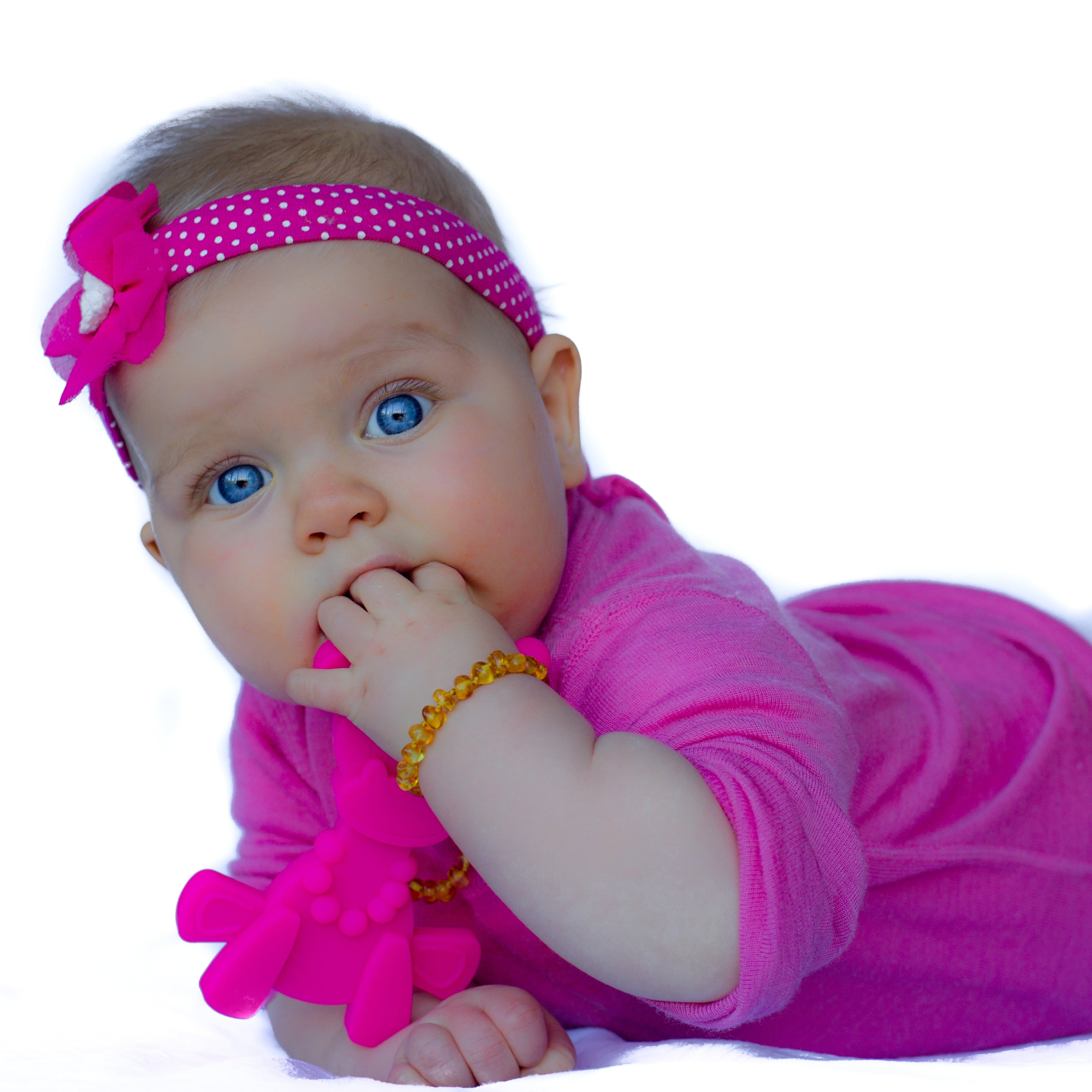 Little bamBAM Baby Teething Toy - Magenta - Aaria Tees Aaria Tees