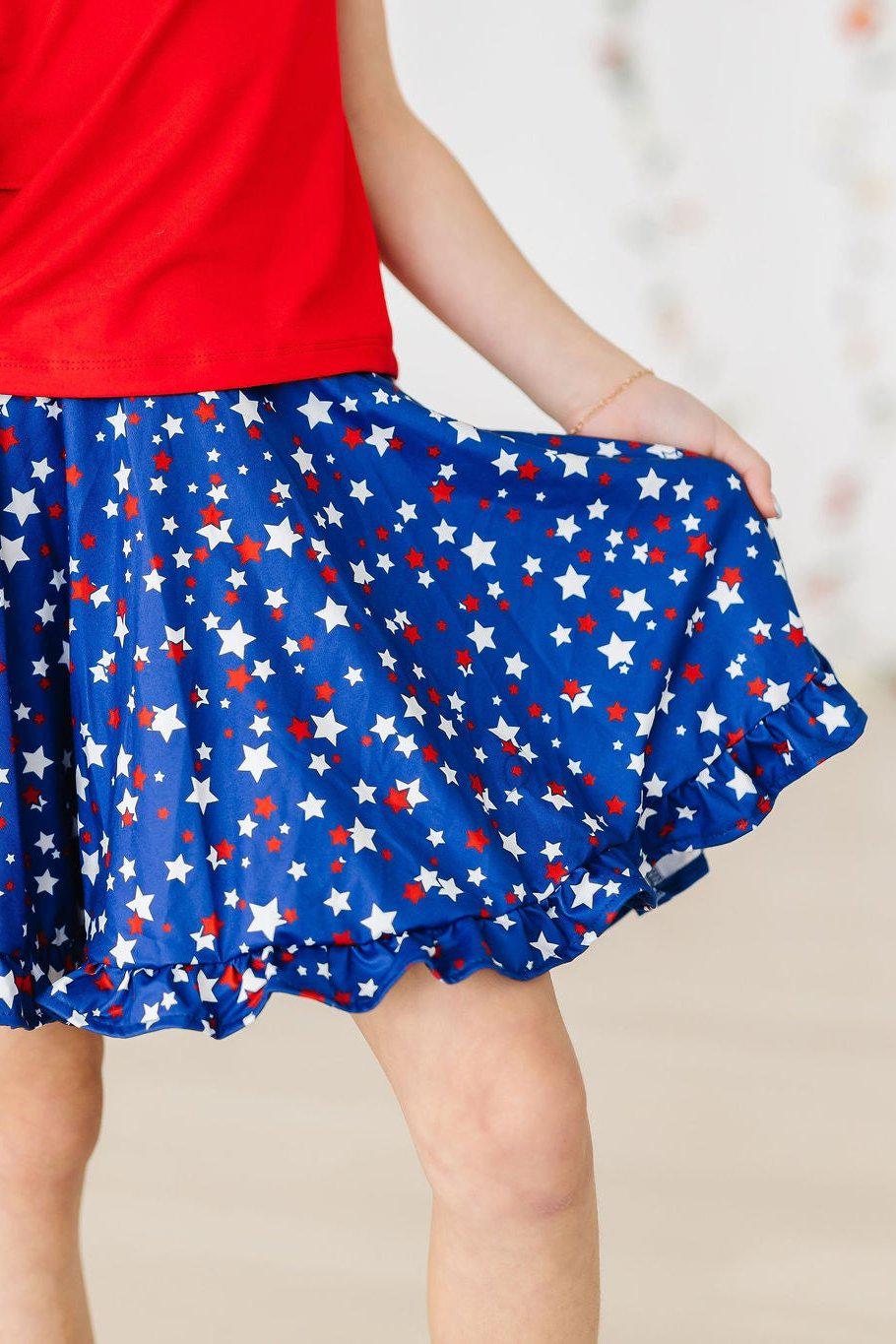 Star Bright Ruffle Twirl Skort - Aaria Tees Aaria Tees