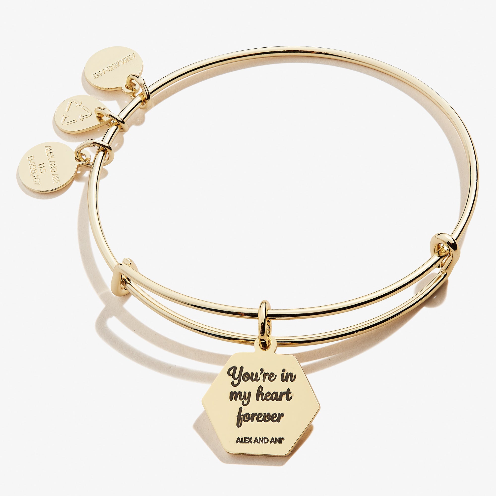 Stepmom 'You're In My Heart Forever' Charm Bangle - Aaria Tees Aaria Tees