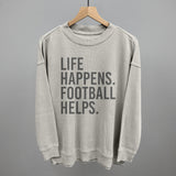 Life Happens. Football Helps. Aaria Tees
