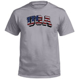 USA Flag Lettering (Front) - Aaria Tees Aaria Tees