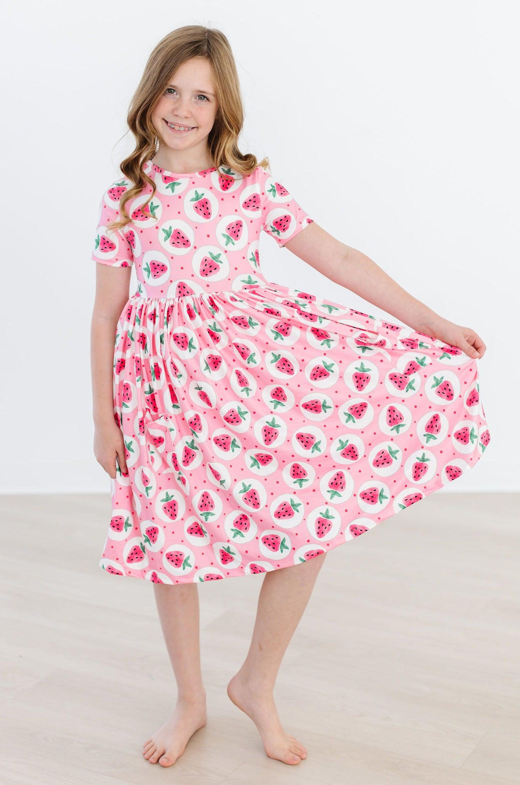 Strawberry Fields S/S Pocket Twirl Dress - Aaria Tees Aaria Tees
