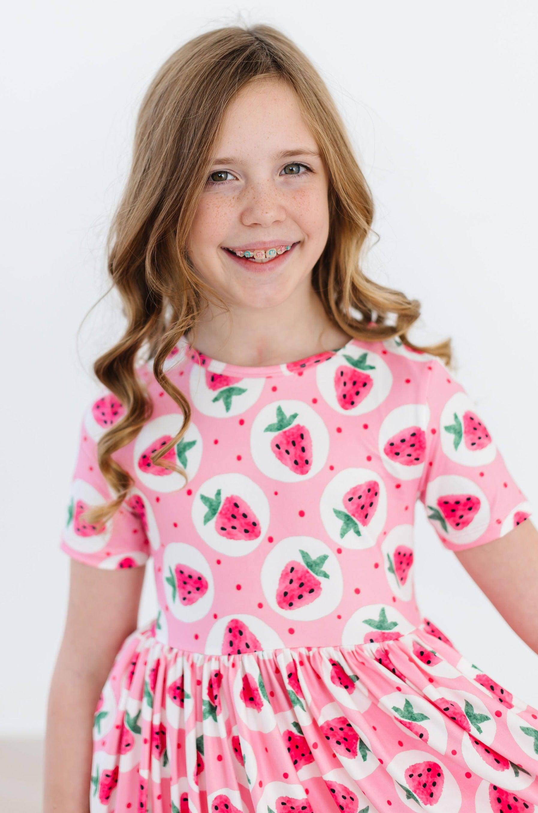 Strawberry Fields S/S Pocket Twirl Dress - Aaria Tees Aaria Tees