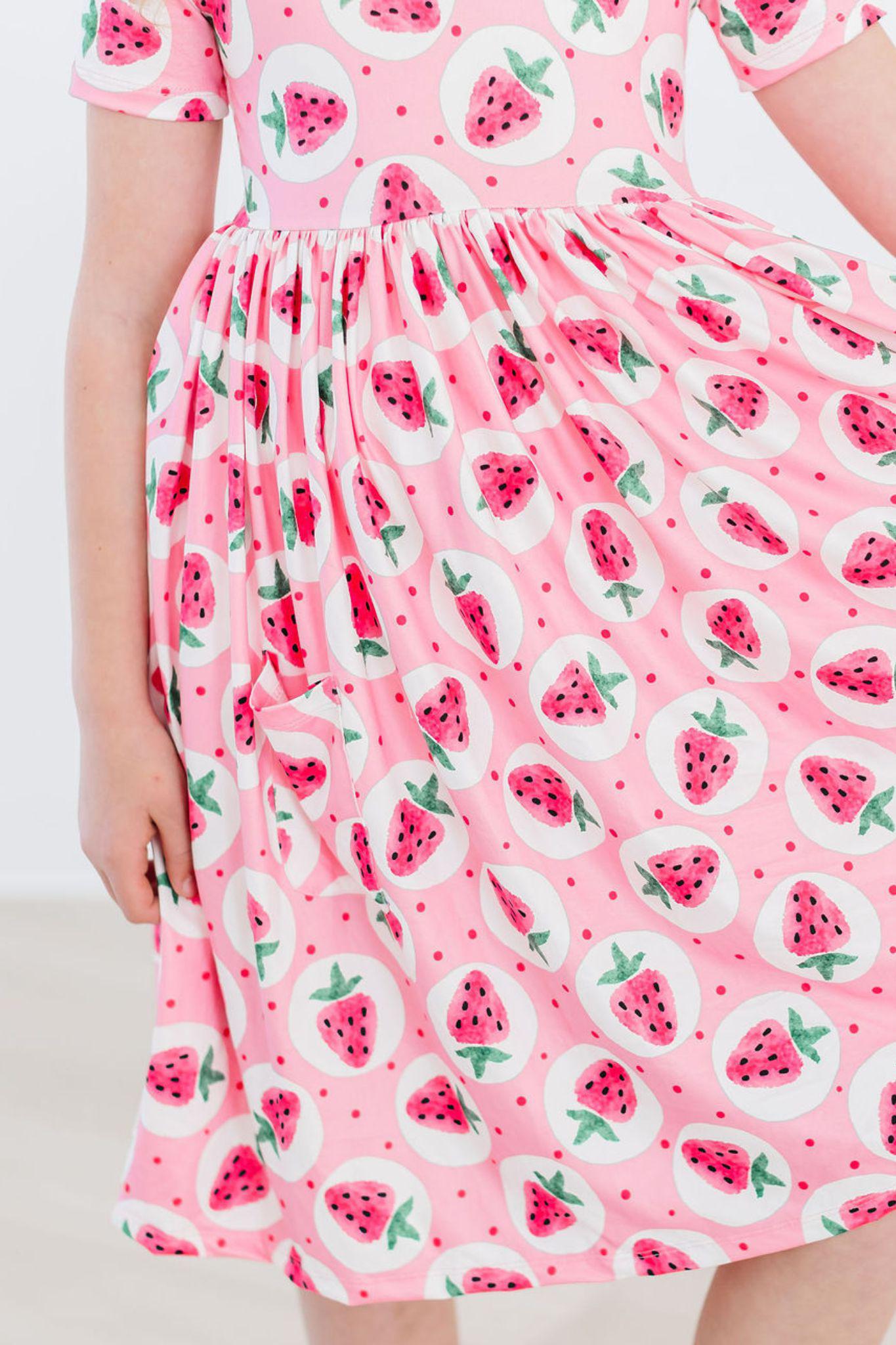 Strawberry Fields S/S Pocket Twirl Dress - Aaria Tees Aaria Tees