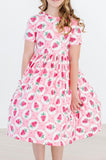 Strawberry Fields S/S Pocket Twirl Dress - Aaria Tees Aaria Tees
