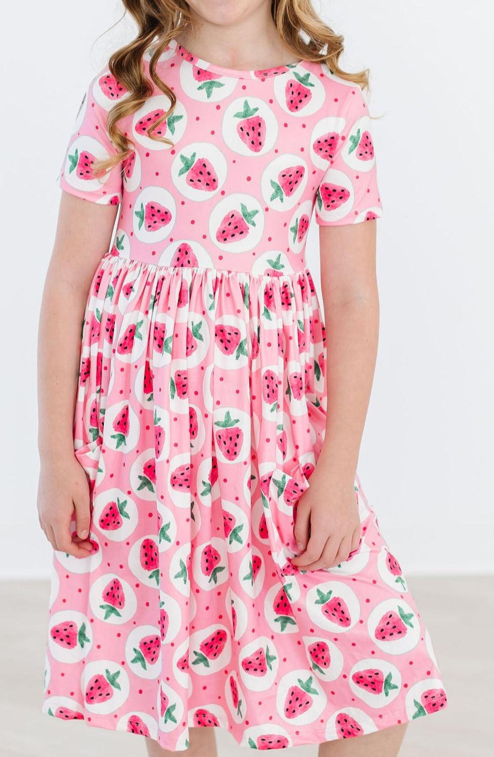 Strawberry Fields S/S Pocket Twirl Dress - Aaria Tees