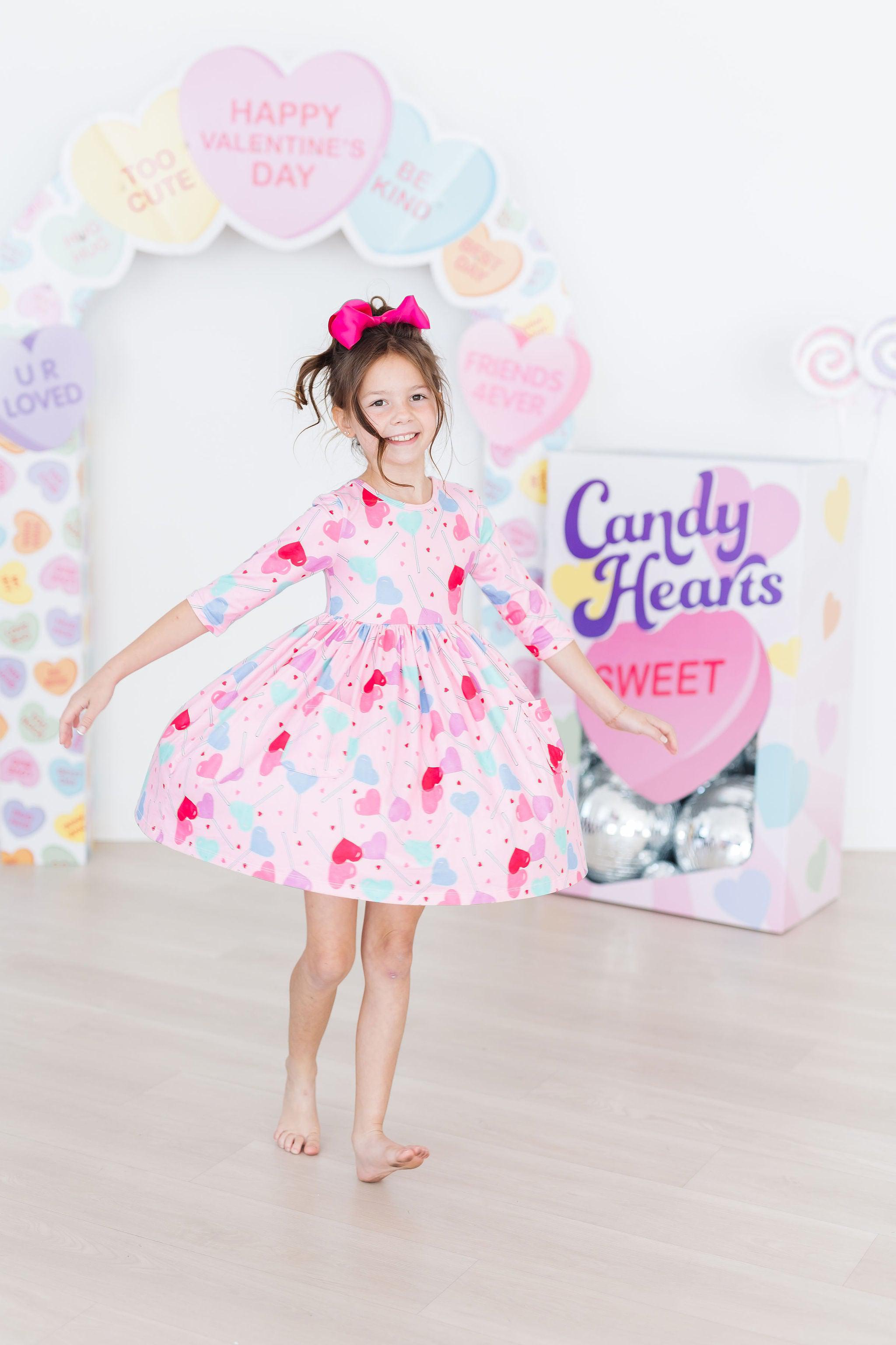 Sucker for You 3/4 Sleeve Pocket Twirl Dress - Aaria Tees Aaria Tees