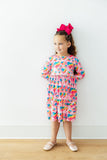 Sugar & Spice 3/4 Sleeve Pocket Twirl Dress - Aaria Tees Aaria Tees
