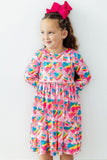 Sugar & Spice 3/4 Sleeve Pocket Twirl Dress - Aaria Tees Aaria Tees