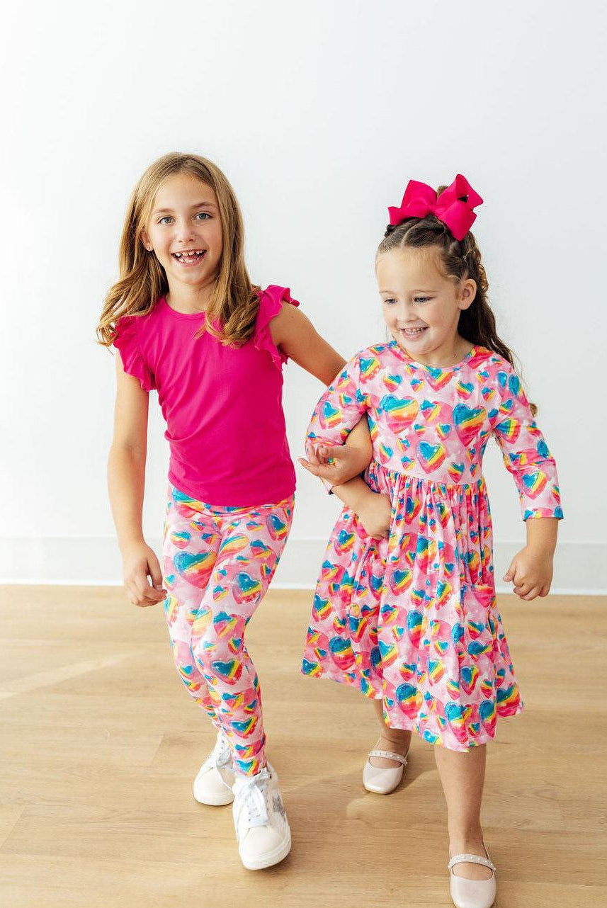 Sugar & Spice 3/4 Sleeve Pocket Twirl Dress - Aaria Tees Aaria Tees
