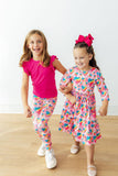 Sugar & Spice 3/4 Sleeve Pocket Twirl Dress - Aaria Tees Aaria Tees