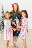 Sugarplum Fairy 3/4 Sleeve Pocket Twirl Dress - Aaria Tees Aaria Tees